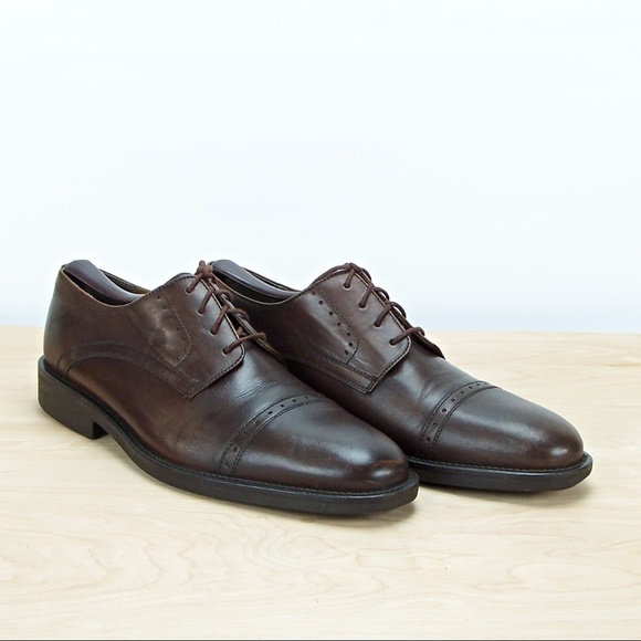 BASS & CO Mens Brown Leather Dress Shoe. - Picture 3 of 8